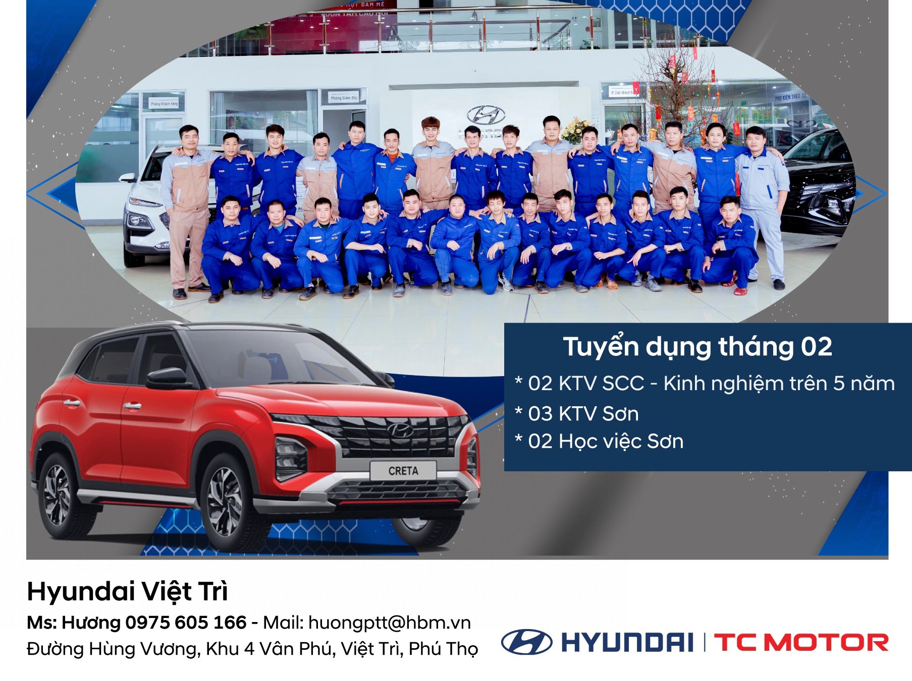 Hyundai Việt Trì tuyển dụng